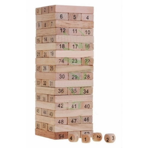 JENGA DREWNIANE KLOCKI GRA ZRĘCZNOŚCIOWA MZ2013